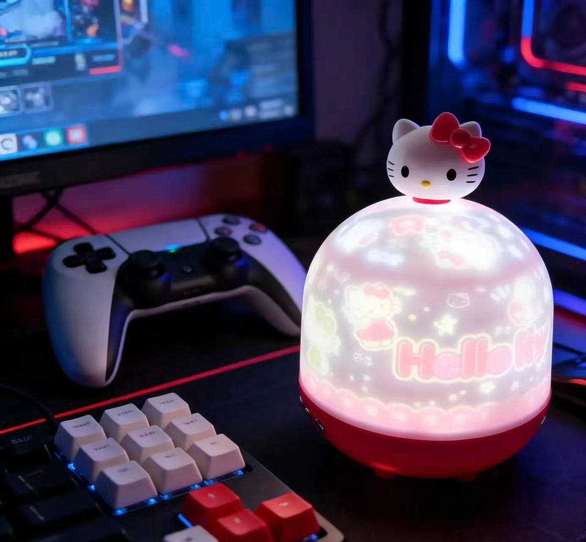 Kitty Projector Bluetooth Night Light Rechargeable Speaker