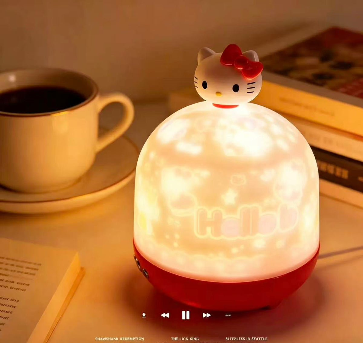 Kitty Projector Bluetooth Night Light Rechargeable Speaker